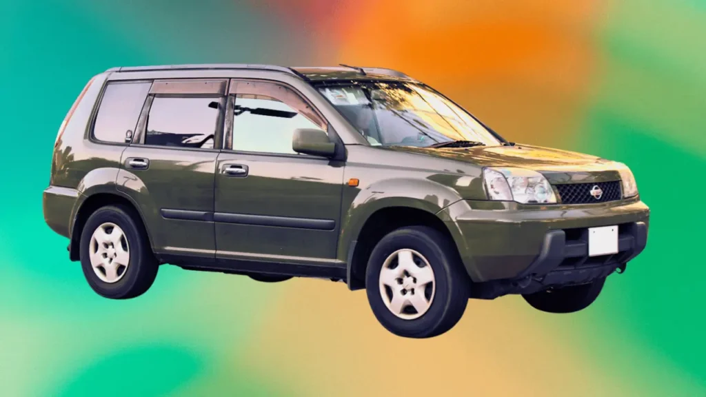 Nissan Xtrail T30 with a colorful background