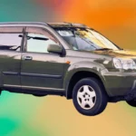 Nissan Xtrail T30 with a colorful background