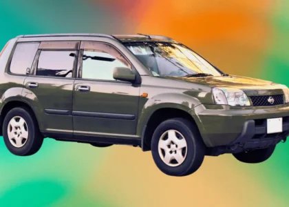 Nissan Xtrail T30 with a colorful background